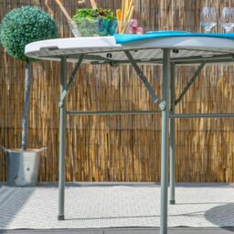 Harbour Housewares Folding Camping Picnic Table & Chair Set - 120cm (4ft) - White - thumbnail 6