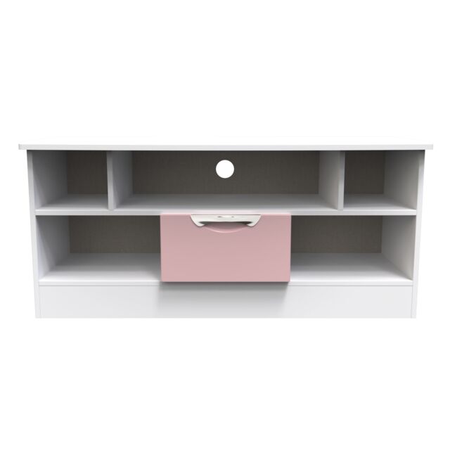 Ready Assembled 2 U Holborn 1 Drawer TV & Media Unit (Ready Assembled) in Dusty Pink - image 1