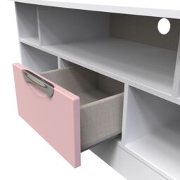 Ready Assembled 2 U Holborn 1 Drawer TV & Media Unit (Ready Assembled) in Dusty Pink - thumbnail 5