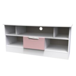 Ready Assembled 2 U Holborn 1 Drawer TV & Media Unit (Ready Assembled) in Dusty Pink - thumbnail 3