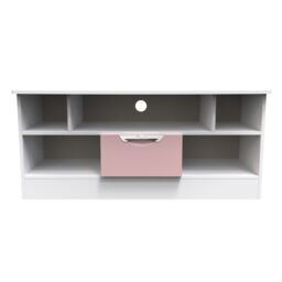 Ready Assembled 2 U Holborn 1 Drawer TV & Media Unit (Ready Assembled) in Dusty Pink