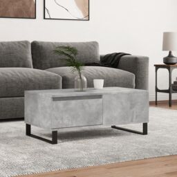 Berkfield Home Coffee Table Concrete Grey 90x50x36.5 cm Engineered Wood - thumbnail 1