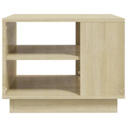 Berkfield Home Coffee Table Sonoma Oak 55x55x43 cm Engineered Wood in Brown - Size: 55 x 55 x 43 cm - thumbnail 5