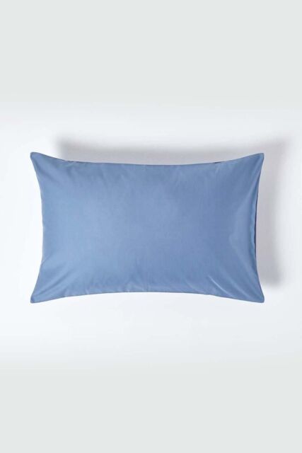 Homescapes Egyptian Cotton Housewife Pillowcase 1000 TC in Blue - image 1