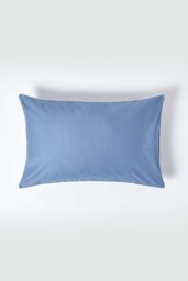 Homescapes Egyptian Cotton Housewife Pillowcase 1000 TC in Blue