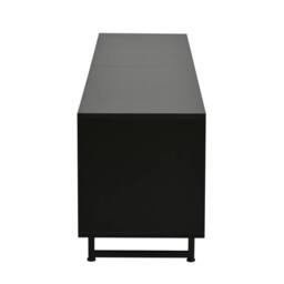 "Merax Black & Oak Effect TV Unit with 4 Doors & Cable Hole for 75"" TVs" - thumbnail 7