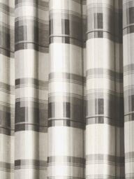 Fusion 'Balmoral Check' Country Checked Pattern Pair of Eyelet Curtains in Dark Grey - Size: 229 cm width x 183 cm drop - thumbnail 5