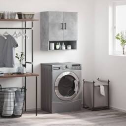 Berkfield Home Wall Cabinet Concrete Grey 60x31x70 cm Engineered Wood - Size: 60 x 31 x 70 cm - thumbnail 2