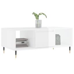 Berkfield Home Modern Coffee Table High Gloss White 90x50x36.5 cm Engineered Wood - thumbnail 1