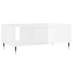 Berkfield Home Modern Coffee Table High Gloss White 90x50x36.5 cm Engineered Wood - thumbnail 3