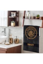 Manchester City F.C. Black Design Towel Football Crest Quick Dry Beach Bath - thumbnail 5
