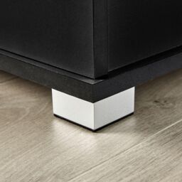 Home Source Ottoman Storage Chest Toy Bedding or Blanket Box Large Wooden Home in Black - thumbnail 4
