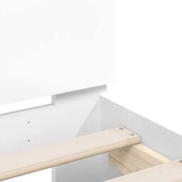 Berkfield Home Durable Bed Frame without Mattress White 135x190 cm Double - thumbnail 8