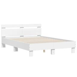 Berkfield Home Durable Bed Frame without Mattress White 135x190 cm Double - thumbnail 1