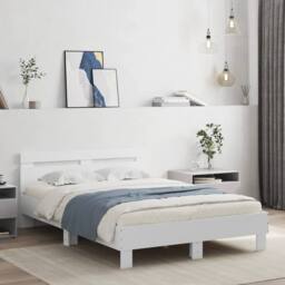 Berkfield Home Durable Bed Frame without Mattress White 135x190 cm Double - thumbnail 2