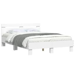 Berkfield Home Durable Bed Frame without Mattress White 135x190 cm Double - thumbnail 4