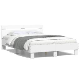 Berkfield Home Durable Bed Frame without Mattress White 135x190 cm Double - thumbnail 3