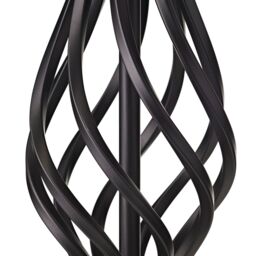 Happy Homewares Traditional Table Lamp with Barley Twist Base & Linen Shade in Black - thumbnail 3