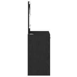 Berkfield Home Makeup Table with LED Lights - Black Oak, 31 x 16 x 53 inches - thumbnail 6