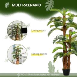Wyld Haus Nohane Roma Artificial Green Fern Plant in Pot L18 x D18 x H150cm - thumbnail 5