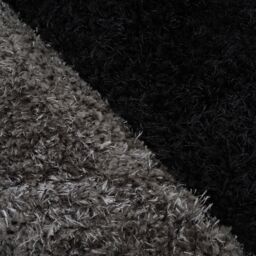 Home Republic Chevron Carved Shaggy Textured Fluffy Rug in Grey - Size: 60 cm x 100 cm - thumbnail 4