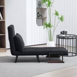 Wyld Haus Nenoli Velvet Black 4 in 1 Convertible Single Chair Bed with Cushion - thumbnail 7