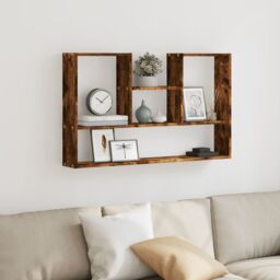 Berkfield Home Wall Shelf Smoked Oak 99x15x60 cm Engineered Wood in Brown - Size: 99 x 15 x 60 cm - thumbnail 3