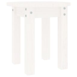 Berkfield Home Coffee Table White Ã˜ 35x35 cm Solid Wood Pine - thumbnail 2