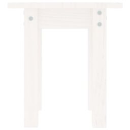 Berkfield Home Coffee Table White Ã˜ 35x35 cm Solid Wood Pine - thumbnail 5
