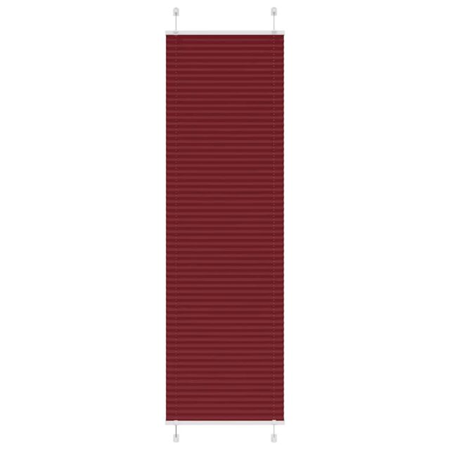 Berkfield Home Pleated Blind Bordeaux Red 60x200 cm Fabric Width 59.4 cm Polyester - image 1