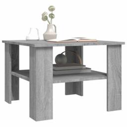 Berkfield Home Coffee Table Grey Sonoma 60x60x42 cm Engineered Wood - Size: 60 x 60 x 42 cm - thumbnail 3