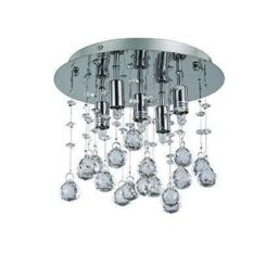 Netlighting Moonlight 5 Light Small Ceiling Pendant Chrome G9 in Grey
