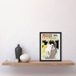 Artery8 Moulin Rouge La Goulue Vintage Framed Wall Art Print Toulouse Lautrec - Size: A4 - thumbnail 4
