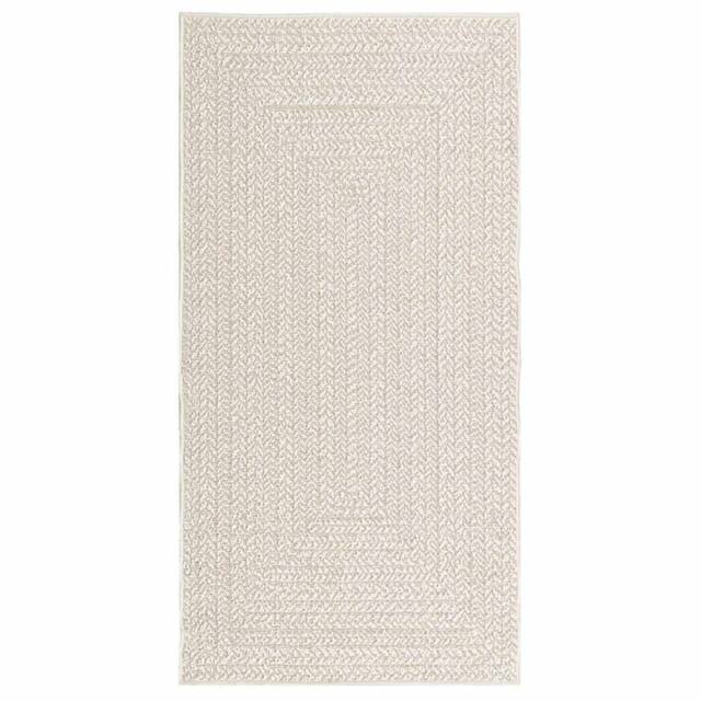 Berkfield Home Rug ZIZUR Cream 80x150 cm Jute Look Indoor & Outdoor - Size: Medium - image 1