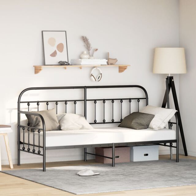 Berkfield Home Black Daybed Frame 80x200 cm Steel - image 1