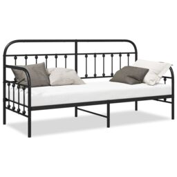 Berkfield Home Black Daybed Frame 80x200 cm Steel - thumbnail 4