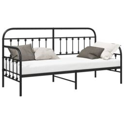 Berkfield Home Black Daybed Frame 80x200 cm Steel - thumbnail 3