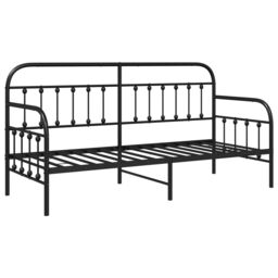 Berkfield Home Black Daybed Frame 80x200 cm Steel - thumbnail 2