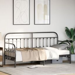 Berkfield Home Black Daybed Frame 80x200 cm Steel - thumbnail 5