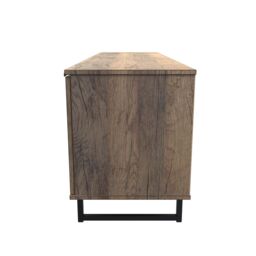Ready Assembled 2 U Fuji 2 Door 1 Drawer Wide TV Unit (Ready Assembled) in Dark Brown - thumbnail 4