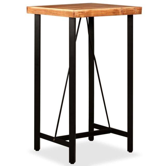 Berkfield Home Bar Table Solid Acacia Wood 60x60x107 cm in Brown - Size: 60 x 60 x 107 cm - image 1