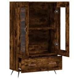 Berkfield Home Highboard Smoked Oak 69.5x31x115 cm Engineered Wood in Brown - thumbnail 5