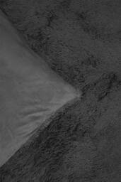 Living and Home 3Pcs Soft Skin-friendly Faux Mink Fleece Duvet Set in Dark Grey - Size: Single - thumbnail 6