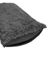 Living and Home 3Pcs Soft Skin-friendly Faux Mink Fleece Duvet Set in Dark Grey - Size: Single - thumbnail 8