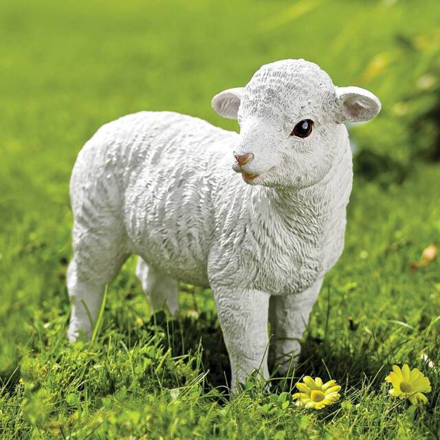 Gainsborough Larry Lamb Garden Ornament In Weatherproof Polyresin in White - image 1
