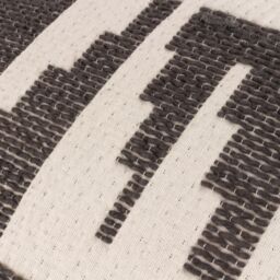 HOEM Ibizia Abstract 100% Cotton Cushion in Black - Size: 50 cm x 50 cm - thumbnail 5