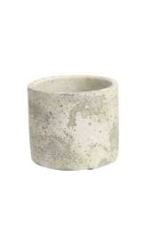 KDMD Rustic Round Cement Flower Pot 11cm 2 Pack in Grey - thumbnail 1