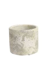 KDMD Rustic Round Cement Flower Pot 11cm 2 Pack in Grey - thumbnail 2
