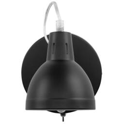 Wyld and Coco Set of 2 Black Metal Wall Lamps with Adjustable Swing Arm - thumbnail 4