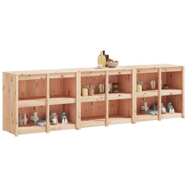 Berkfield Home Outdoor Kitchen Cabinets 3 pcs Solid Wood Pine in Light Tan - image 1
